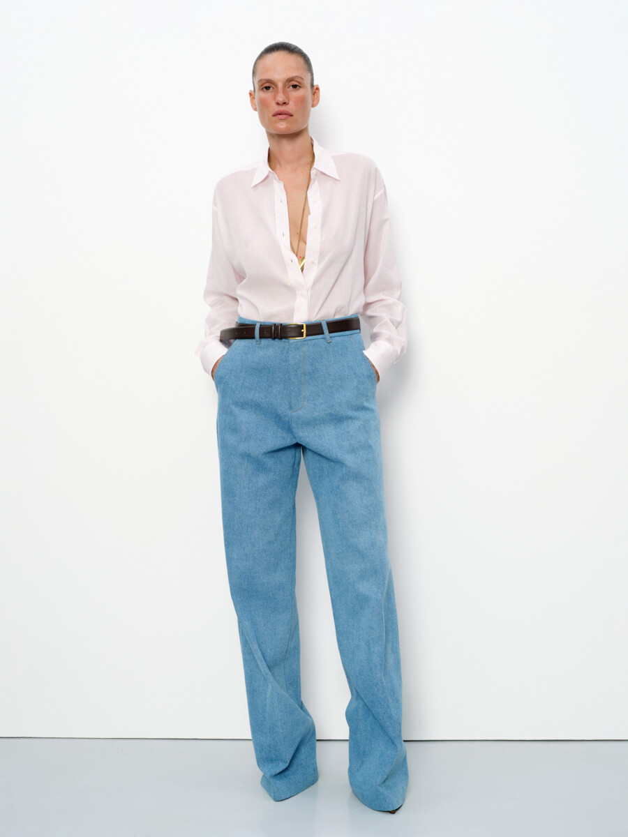 h*h様 AT LAST&CO SKY BLUE DENIM WORK PANT ATLAS DENIM TAILORED TROUSERS